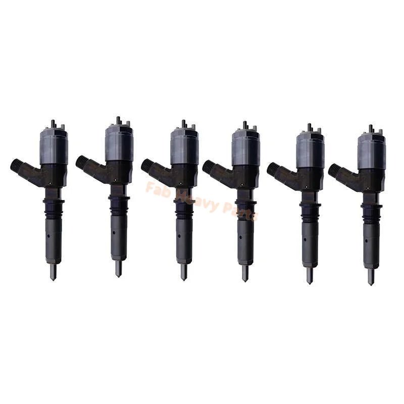 6 PCS Fuel Injector 260 - 5656 2605656 Fits for Caterpillar CAT Engine C6.4 Excavator 320D 320D L, Remanufactured - Fab Heavy Parts