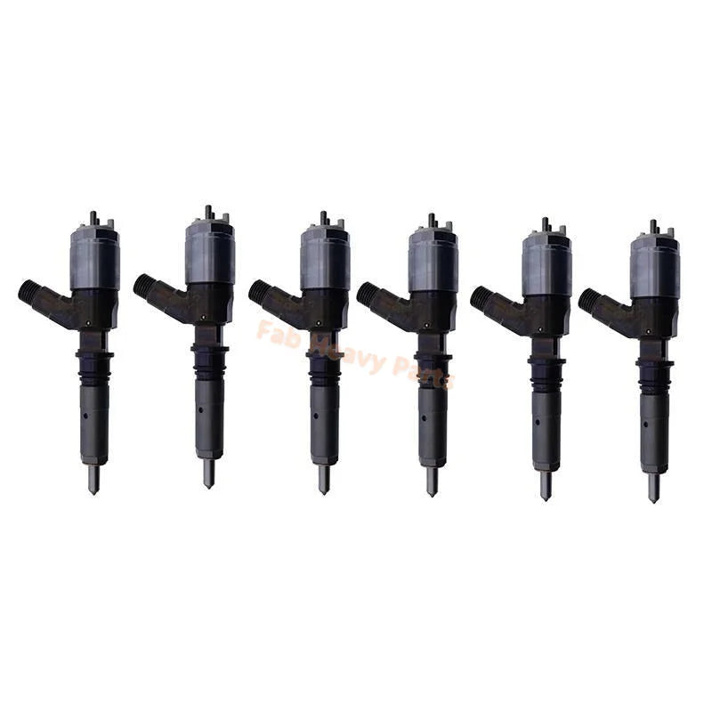 6 PCS Fuel Injector 260-5656 2605656 Fits for Caterpillar CAT Engine C6.4 Excavator 320D 320D L, Remanufactured