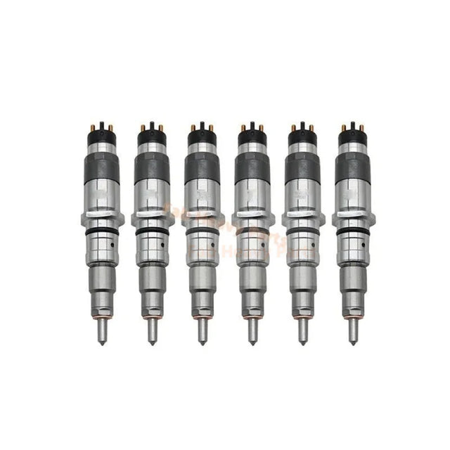 6 PCS Fuel Injector 2854608 0445120057 for Case New Holland IVECO Engine F4HE9687 - Fab Heavy Parts