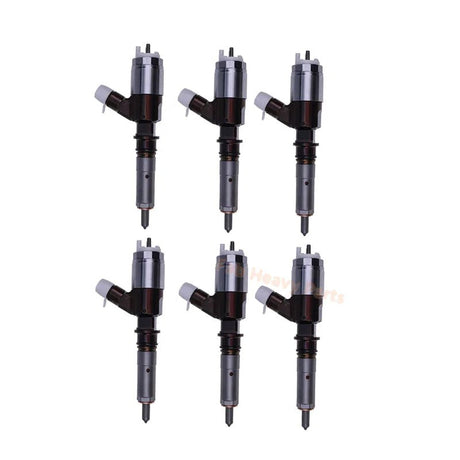6 PCS Fuel Injector 306 - 9380 3069380 Fits for Caterpillar CAT Engine C6.6 Excavator M313D M316D M318D M322D - Fab Heavy Parts