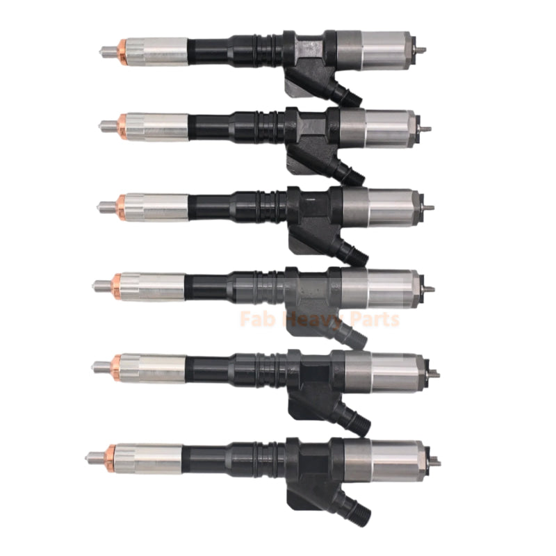 6 PCS Fuel Injector 6156-11-3300 6156113300 Fits For Komatsu