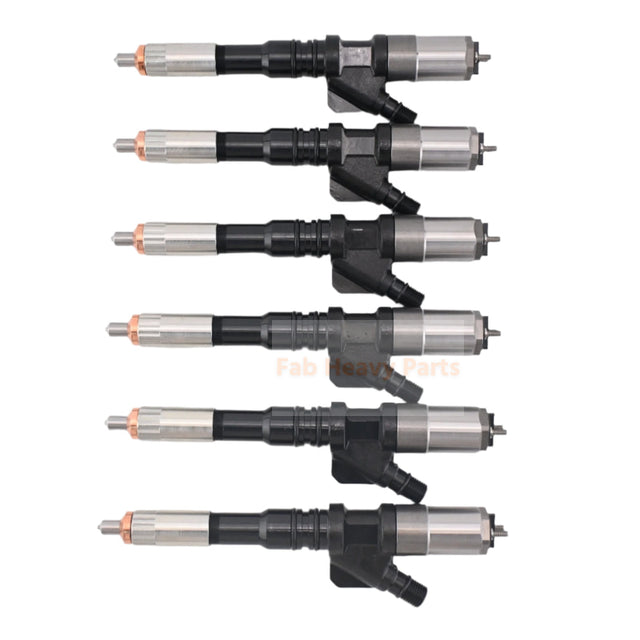 6 PCS Fuel Injector 6156-11-3300 6156113300 Fits For Komatsu