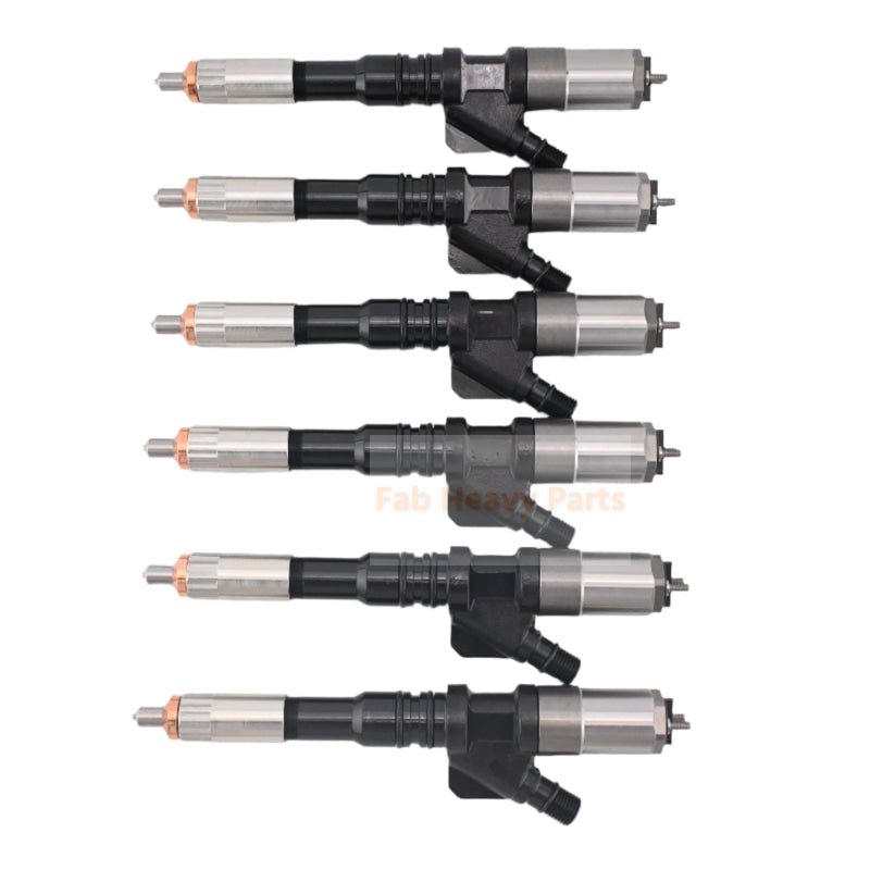 6 PCS Fuel Injector 6156 - 11 - 3300 6156113300 Fits For Komatsu - Fab Heavy Parts