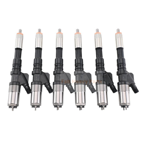 6 PCS Fuel Injector 6156 - 11 - 3300 6156113300 Fits For Komatsu - Fab Heavy Parts