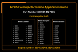 6 PCS Fuel Injector Nozzle Ass'y 8N7005 8N - 7005 Fits for Caterpillar 235 330 350 Excavator D5 D6 Tractor 936 950 Loader - Fab Heavy Parts