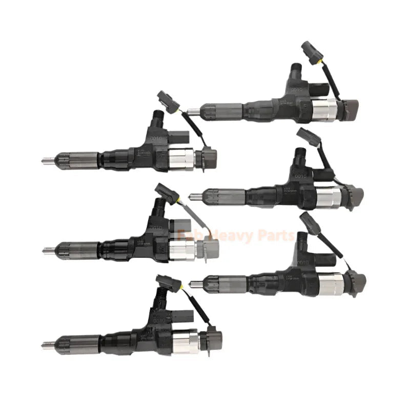 6 PCS Fuel Injector VH23670E0010 for Hino Engine J08E Kobelco Excavator SK350 - 9 SK200 - 8 SK260 - 8 - Fab Heavy Parts