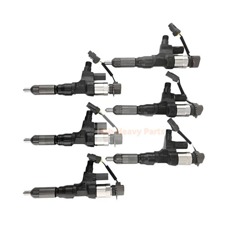 6 PCS Fuel Injector VH23670E0010 for Hino Engine J08E Kobelco Excavator SK350 - 9 SK200 - 8 SK260 - 8 - Fab Heavy Parts