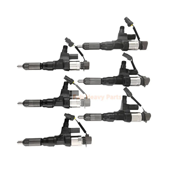 6 PCS Fuel Injector VH23670E0010 for Hino Engine J08E Kobelco Excavator SK350 - 9 SK200 - 8 SK260 - 8 - Fab Heavy Parts