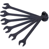6 PCS Jumbo Combination Wrench Set Extra Large Metric 1 - 3/8'' to 2'' Black Oxide with Pouch - Fab Heavy Parts