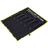 6 PCS Jumbo Combination Wrench Set Extra Large Metric 1 - 3/8'' to 2'' Black Oxide with Pouch - Fab Heavy Parts