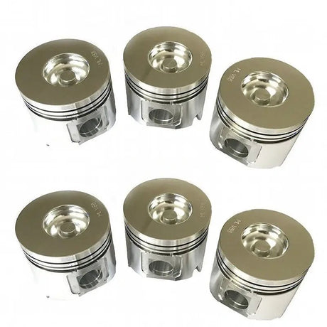 6 Pcs Pistons 65.02501-0418 for Doosan 155LC-V 230LC-V 175LC-V 140W-V 210W-V Excavator - Fab Heavy Parts
