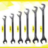 6 PCS SAE Jumbo Combination Angle Wrench Set Extra Large Black-Oxide Jumbo Combo Angle Wrench Set 1-3/8“ - 2” with Pouch - Fab Heavy Parts