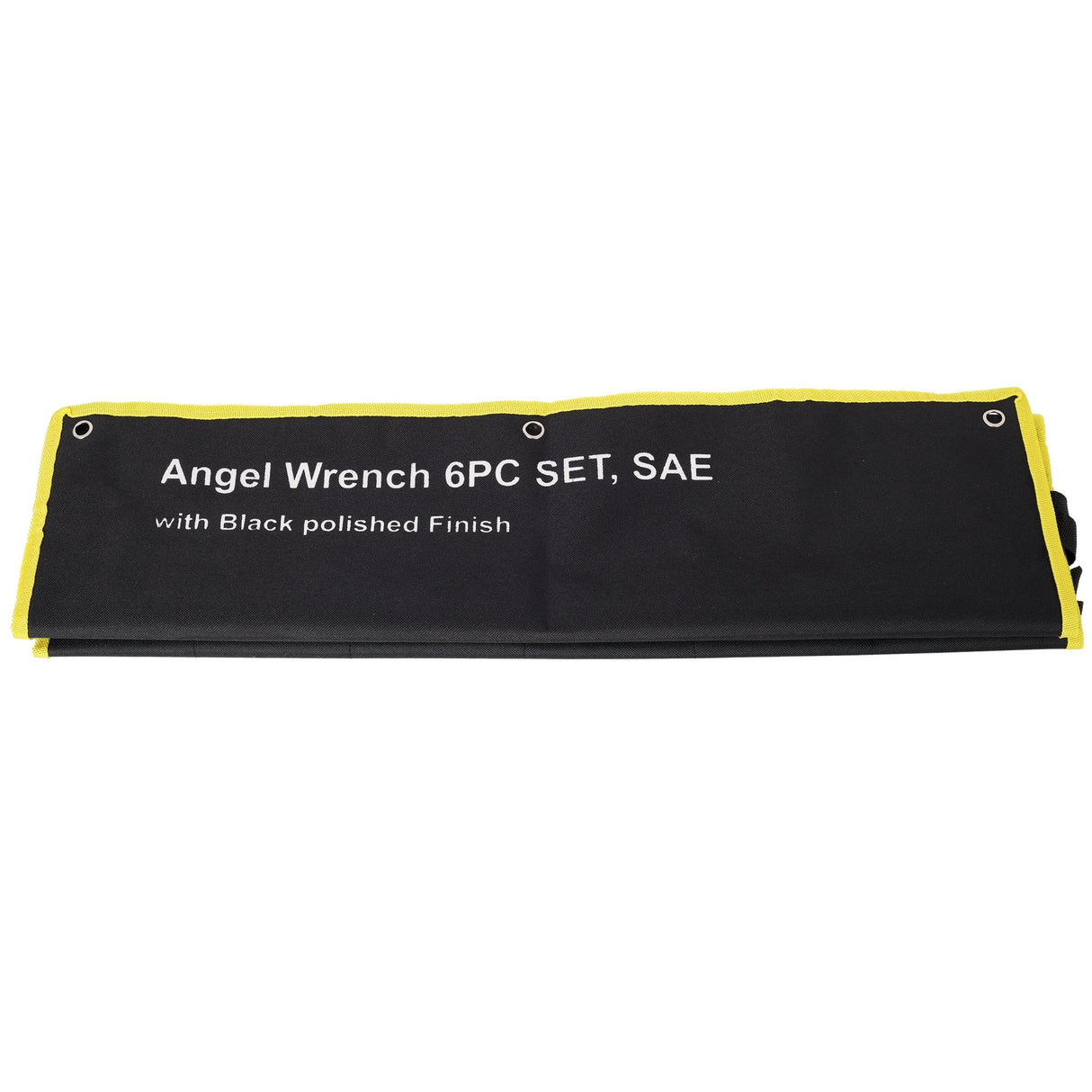 6 PCS SAE Jumbo Combination Angle Wrench Set Extra Large Black-Oxide Jumbo Combo Angle Wrench Set 1-3/8“ - 2” with Pouch - Fab Heavy Parts