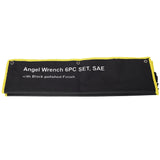 6 PCS SAE Jumbo Combination Angle Wrench Set Extra Large Black-Oxide Jumbo Combo Angle Wrench Set 1-3/8“ - 2” with Pouch - Fab Heavy Parts