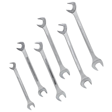 6 PCS SAE Jumbo Combination Angle Wrench Set Extra Large Chrome Plated 1-3/8" - 2" with Pouch - Fab Heavy Parts