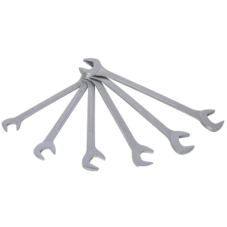 6 PCS SAE Jumbo Combination Angle Wrench Set Extra Large Chrome Plated 1-3/8" - 2" with Pouch - Fab Heavy Parts