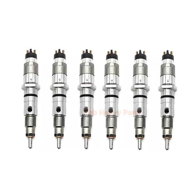 6 Piece Fuel Injector 0445120402 T417806S Fits for Perkins Generator Set Cummins Engine QSB 5.9L - Fab Heavy Parts