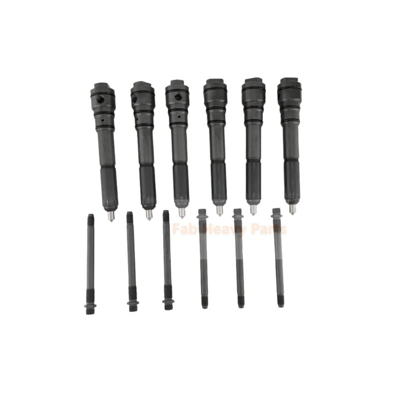 6 Piece Fuel Injector 6211 - 12 - 3500 Fits for Komatsu Engine SA6D140E - 2A - 7 - Fab Heavy Parts