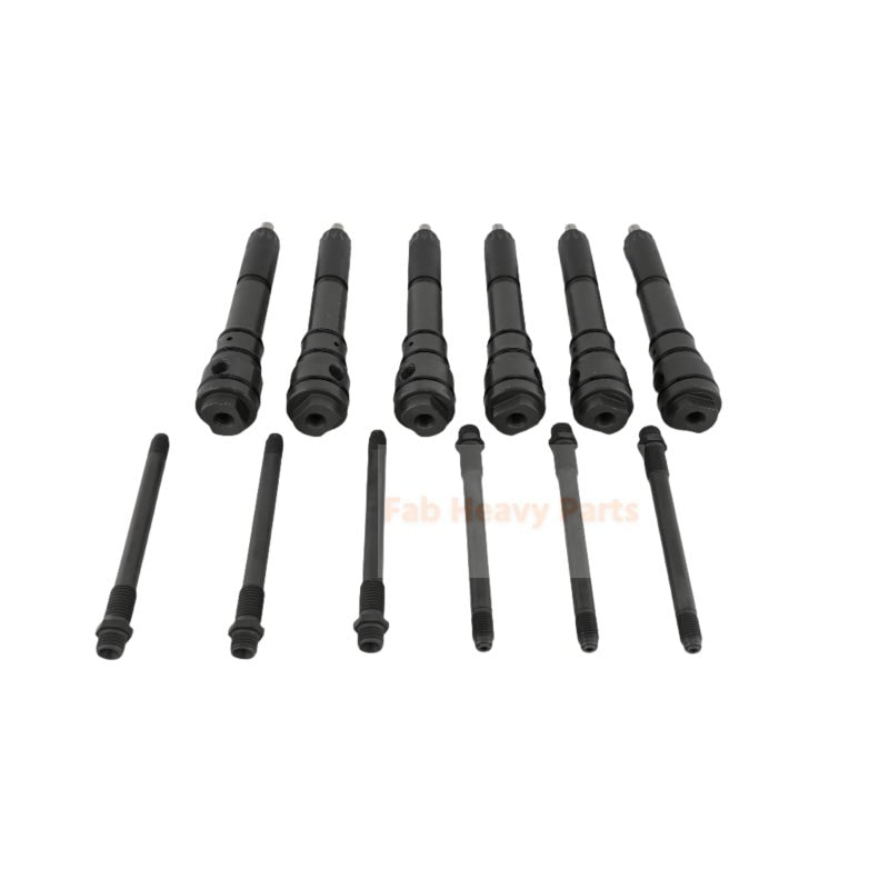 6 Piece Fuel Injector 6211 - 12 - 3500 Fits for Komatsu Engine SA6D140E - 2A - 7 - Fab Heavy Parts