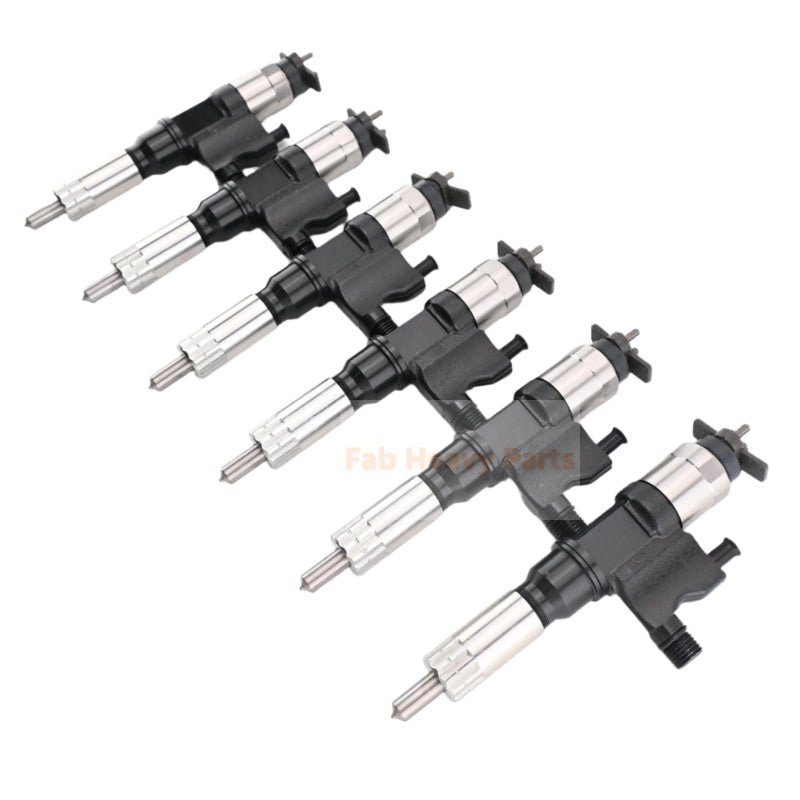 6 Piece Fuel Injector 8 - 97602803 - 4 AP53904 Fits for Isuzu Engine 6HK1 Truck FTR FVR FXR HTR HVR HXR T6500 T7500 T8500 - Fab Heavy Parts