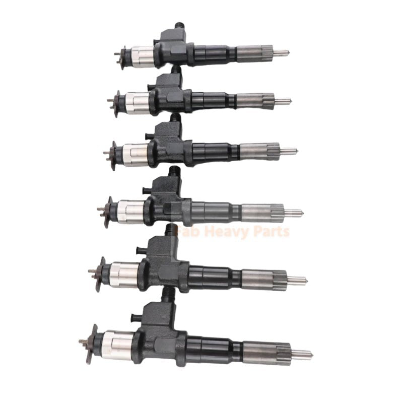6 Piece Fuel Injector 8981675562 Fits for Isuzu Engine 6WG1 6WG1 - XYSA01 John Deere Excavator 450DLC - Fab Heavy Parts