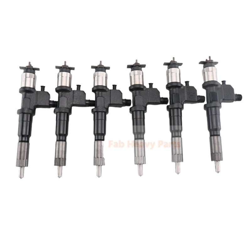 6 Piece Fuel Injector 8981675562 Fits for Isuzu Engine 6WG1 6WG1 - XYSA01 John Deere Excavator 450DLC - Fab Heavy Parts