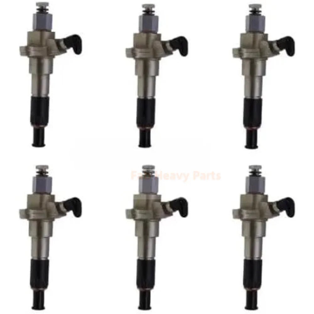 6 Pieces Fuel Injector 1 - 15300169 - 1 105100 - 6911 for Isuzu Engine 6BD1 6BG1 4BG1 Hitachi Excavator ZX200 EX200 - 5 - Fab Heavy Parts
