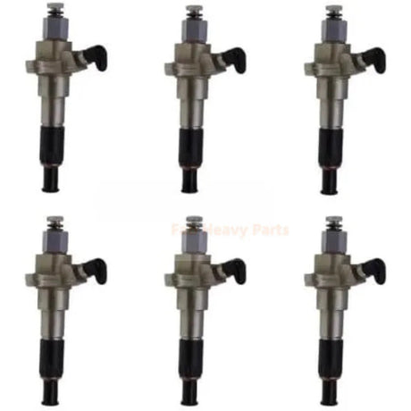 6 Pieces Fuel Injector 1 - 15300169 - 1 105100 - 6911 for Isuzu Engine 6BD1 6BG1 4BG1 Hitachi Excavator ZX200 EX200 - 5 - Fab Heavy Parts