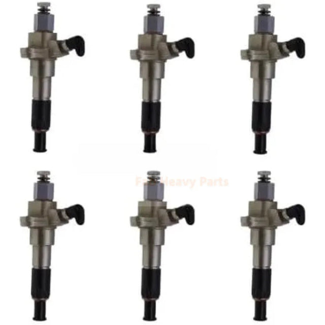 6 Pieces Fuel Injector 1 - 15300169 - 1 105100 - 6911 for Isuzu Engine 6BD1 6BG1 4BG1 Hitachi Excavator ZX200 EX200 - 5 - Fab Heavy Parts