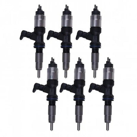 6 Pieces Fuel Injector 20R-2478 370-7282 for Caterpillar CAT Engine C6.6 C7.1 Loader 924K 930M 950 962M 953K Excavator M318F 323EL 330GC 336GC - Fab Heavy Parts