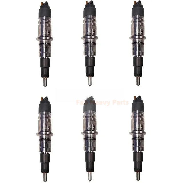 6 Pieces Fuel Injector 5567915 0445124071 68568034AA for Cummins Engine ISB 6.7L Ram 3500 - Fab Heavy Parts
