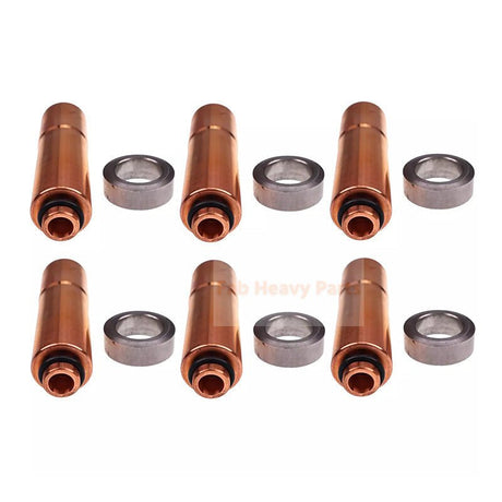6 Pieces Fuel Injector Sleeve Tube Kit VOE276130 for Volvo Penta Engine TD610G TD710G TAD740GE TAD741GE Excavator EC280 EC300 - Fab Heavy Parts