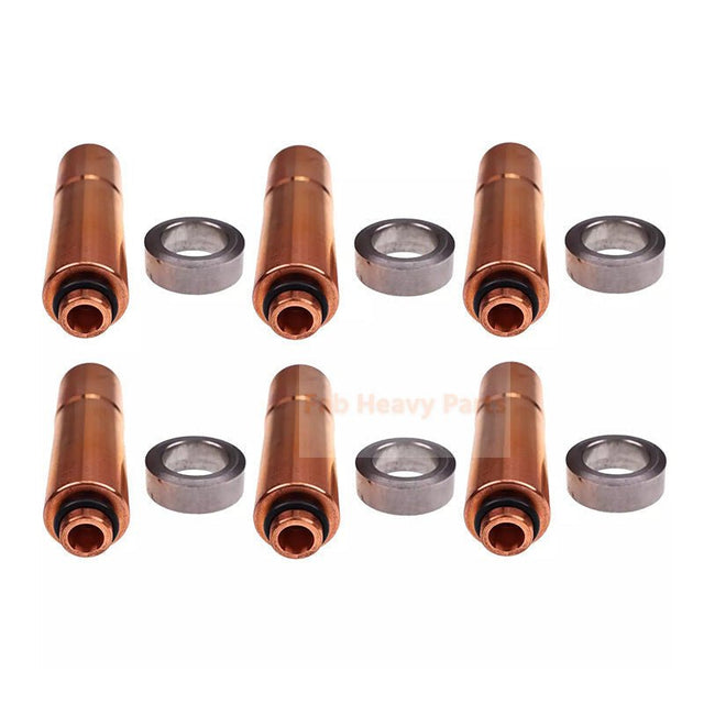 6 Pieces Fuel Injector Sleeve Tube Kit VOE276130 for Volvo Penta Engine TD610G TD710G TAD740GE TAD741GE Excavator EC280 EC300 - Fab Heavy Parts