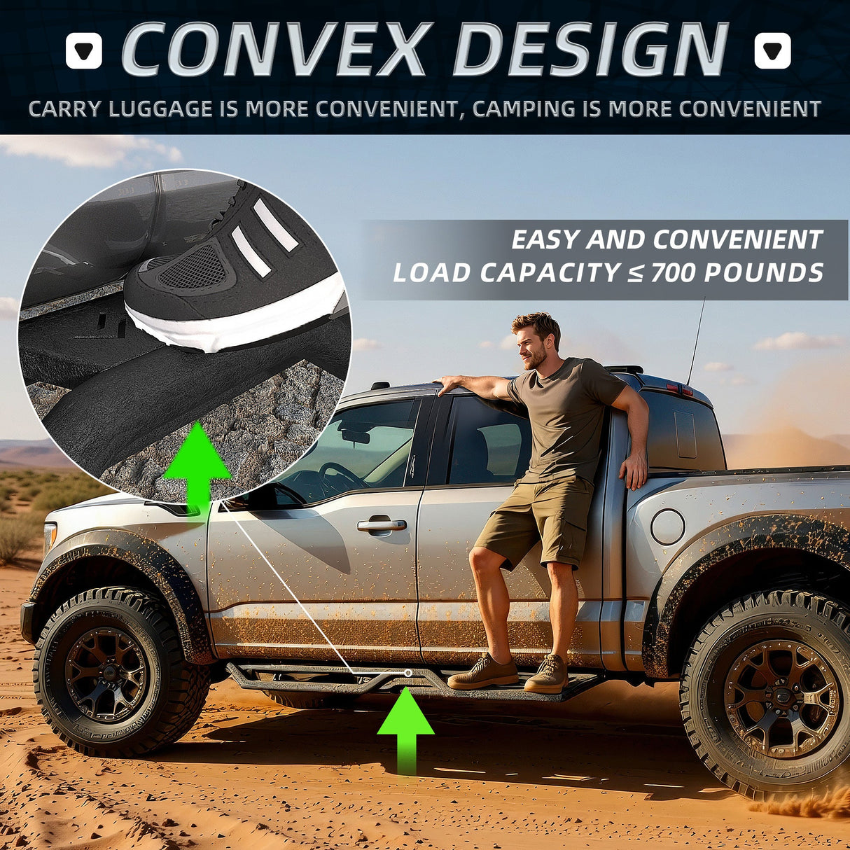 6" Running Boards Side Steps For 2015 - 2025 Ford F - 150, 2017 - 2024 F - 250 F - 350 Super Crew Cab Nerf Bars - Fab Heavy Parts