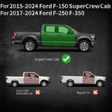 6" Running Boards Side Steps For 2015 - 2025 Ford F150 2017 - 2024 F250 F350 Super Crew Cab Nerf Bars - Fab Heavy Parts