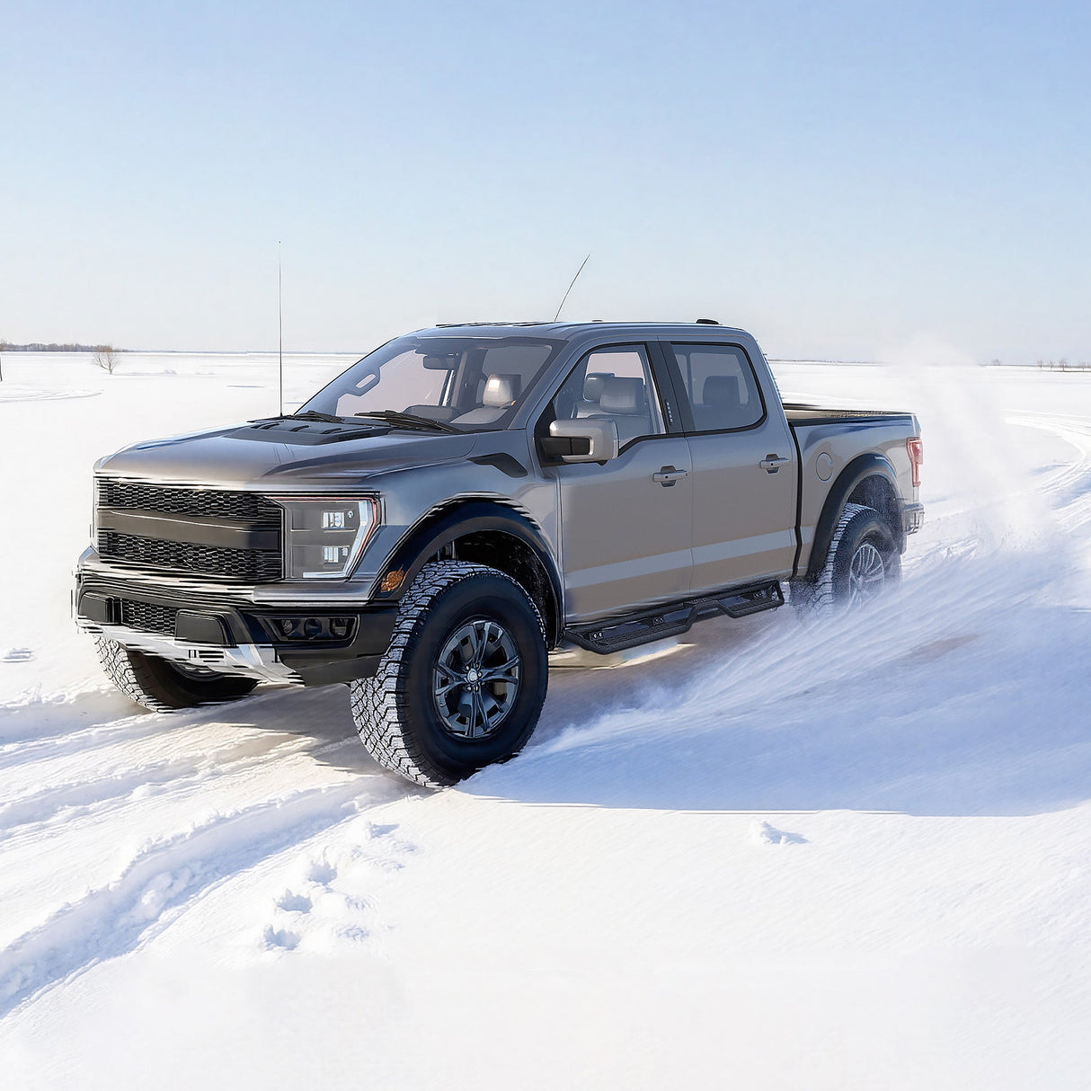 6" Running Boards Side Steps For 2015 - 2025 Ford F150 2017 - 2024 F250 F350 Super Crew Cab Nerf Bars - Fab Heavy Parts