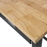 60 inch Workbench with Drawer Storage Heavy Duty Bamboo Wood Work Table with Wheels - Fab Heavy Parts