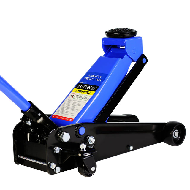 6,000 Lbs Hydraulic Trolley Low Profile and Steel Racing Floor Jack with Piston Quick Lift Single Pump Lifting Range 5.1" - 20" - Fab Heavy Parts