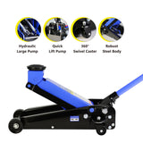 6,000 Lbs Hydraulic Trolley Low Profile and Steel Racing Floor Jack with Piston Quick Lift Single Pump Lifting Range 5.1" - 20" - Fab Heavy Parts