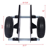 600lb Panel Dolly 10in. Pneumatic Wheels Black - Fab Heavy Parts