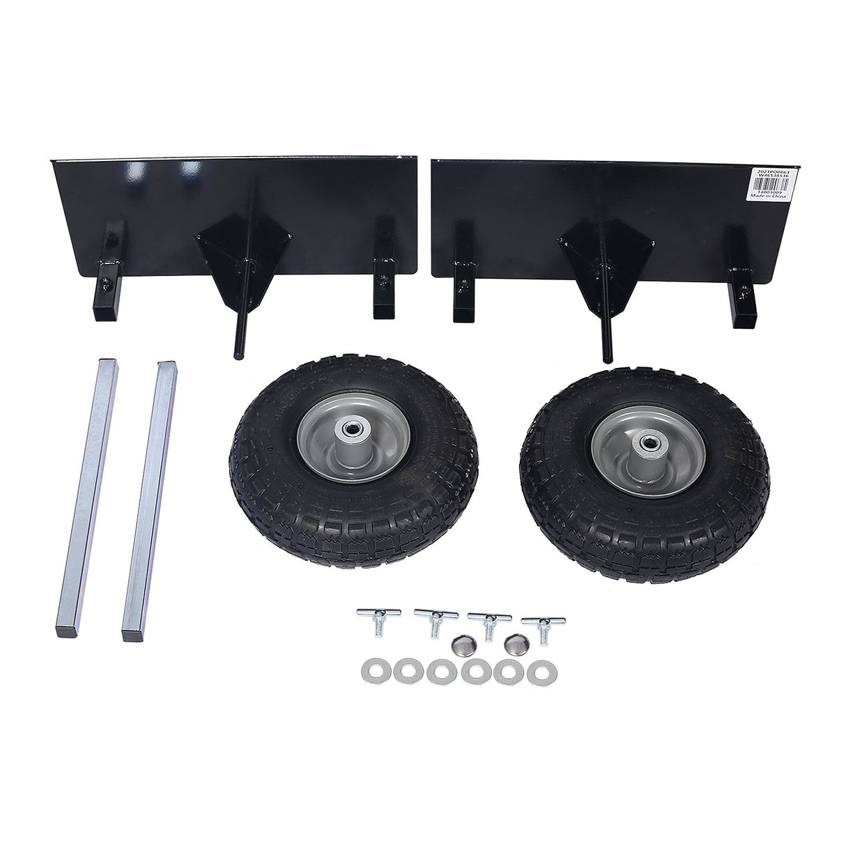 600lb Panel Dolly 10in. Pneumatic Wheels Black - Fab Heavy Parts