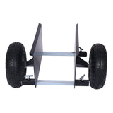 600lb Panel Dolly 10in. Pneumatic Wheels Black - Fab Heavy Parts