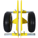 600lb Panel Dolly 10in. Pneumatic Wheels Yellow - Fab Heavy Parts