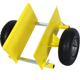 600lb Panel Dolly 10in. Pneumatic Wheels Yellow - Fab Heavy Parts