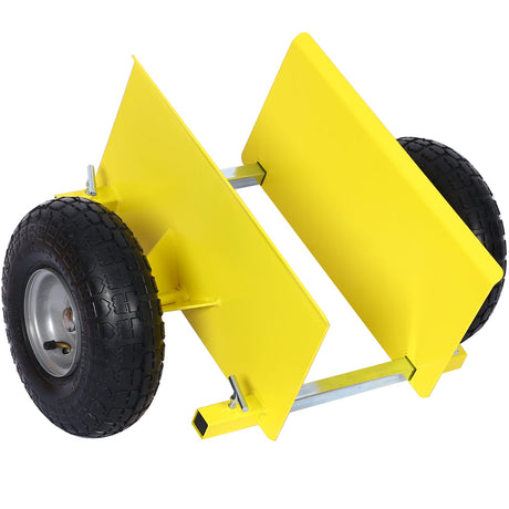 600lb Panel Dolly 10in. Pneumatic Wheels Yellow - Fab Heavy Parts