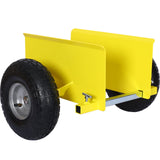 600lb Panel Dolly 10in. Pneumatic Wheels Yellow - Fab Heavy Parts
