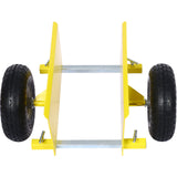 600lb Panel Dolly 10in. Pneumatic Wheels Yellow - Fab Heavy Parts