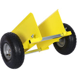 600lb Panel Dolly 10in. Pneumatic Wheels Yellow - Fab Heavy Parts