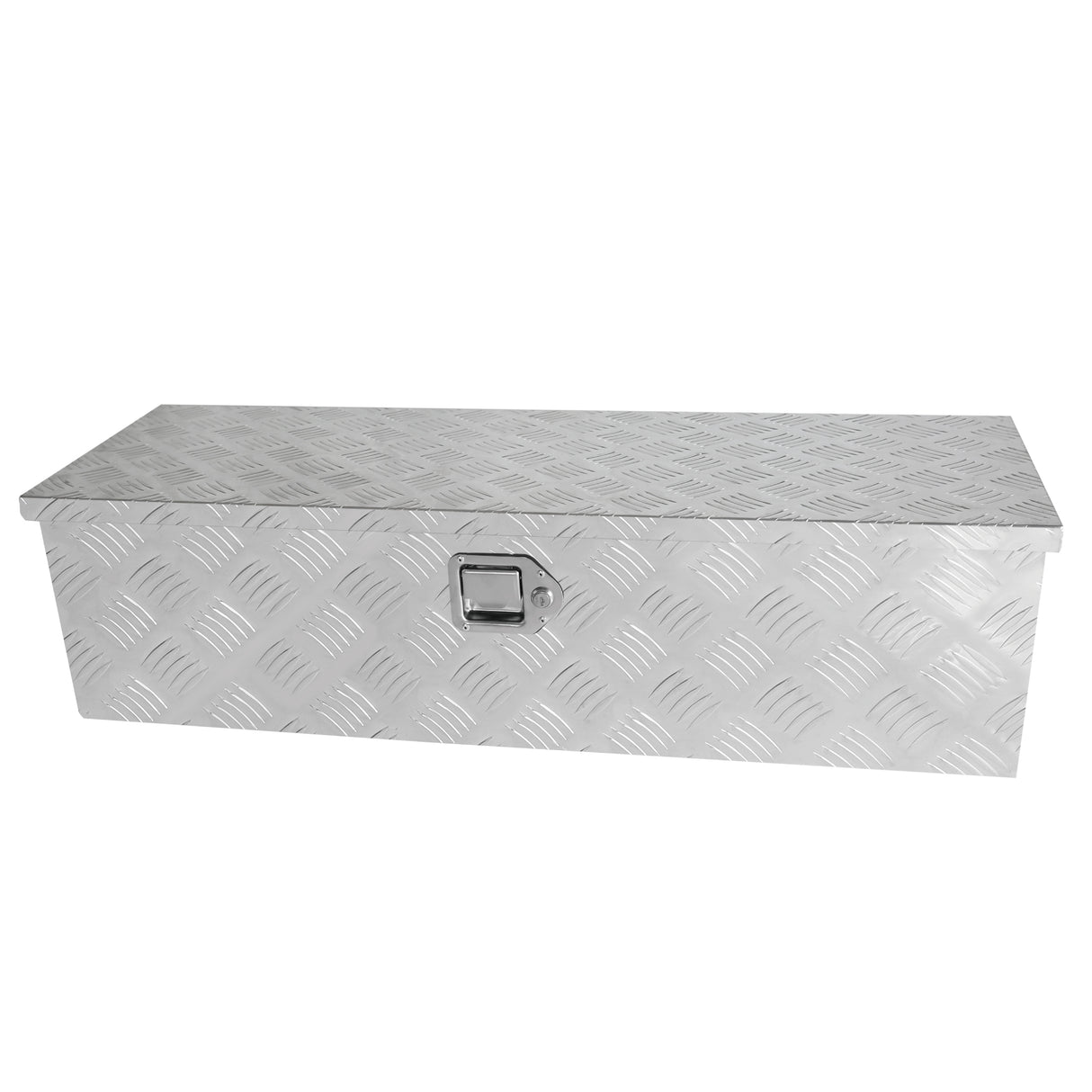 38.8 Inch Truck Box Truck Box Aluminum Silver Long Tool Box na may Side Handle Lock at 2 Susi 38.8"×12.8"×10.4"