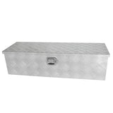 38.8 Inch Truck Box Truck Box Aluminum Silver Long Tool Box na may Side Handle Lock at 2 Susi 38.8"×12.8"×10.4"